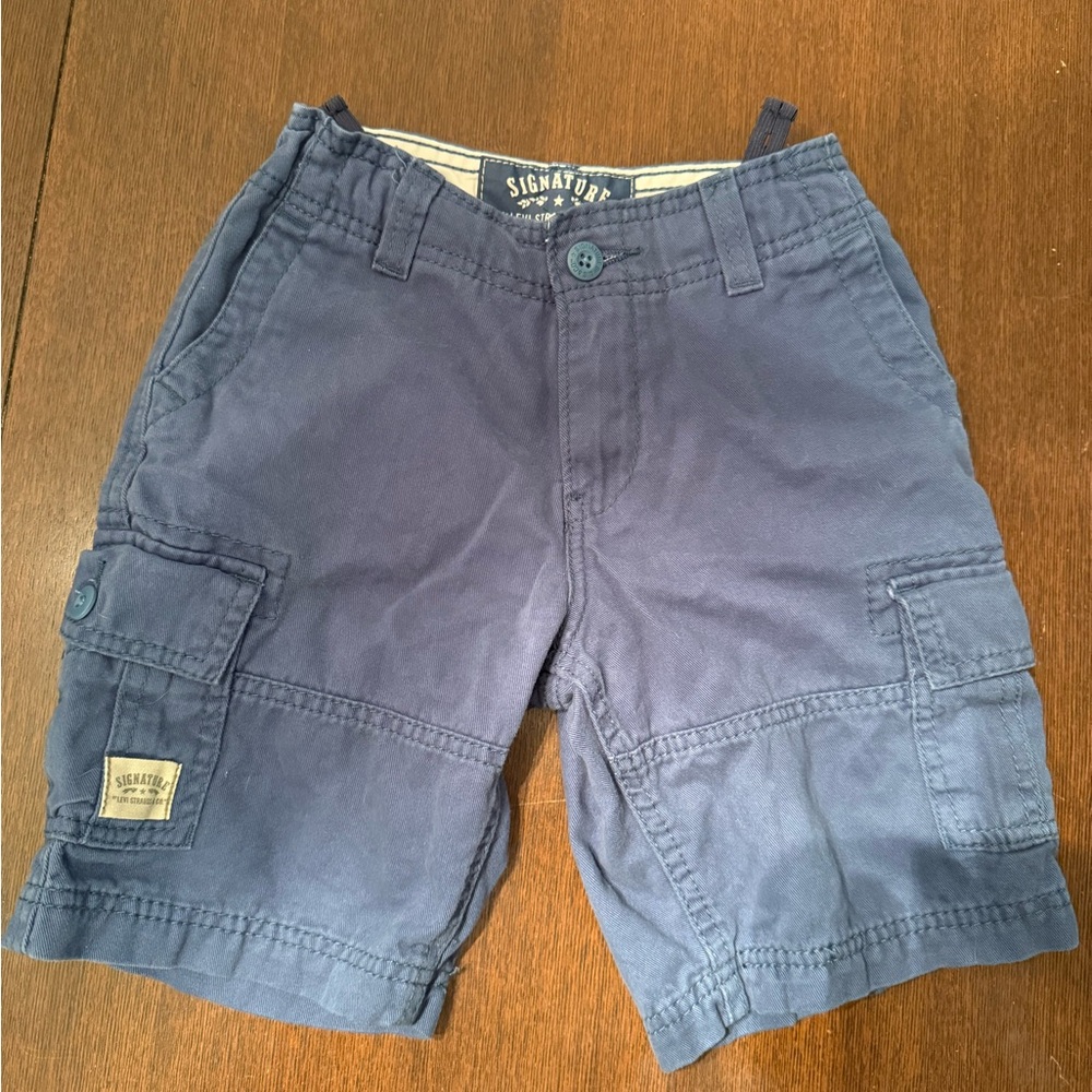 Signature by Levi Strauss Blue Cargo Shorts